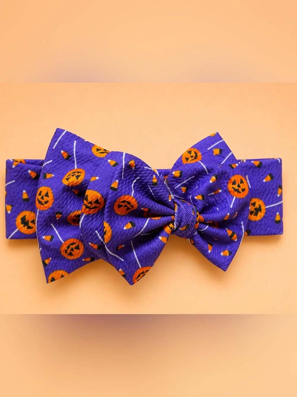 Set of 3 Baby / Infant  Halloween headband purple, white, and orange